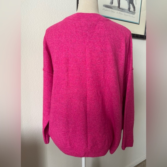 CeCe Fuchsia Sweater with White Heart - Picture 2 of 3